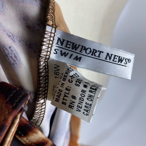 90s Newport News Leopard Underwire One Piece 16W - Picture 8 of 10